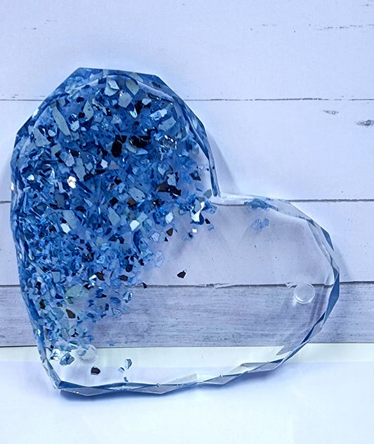 Glass Fill Heart Shape Coasters